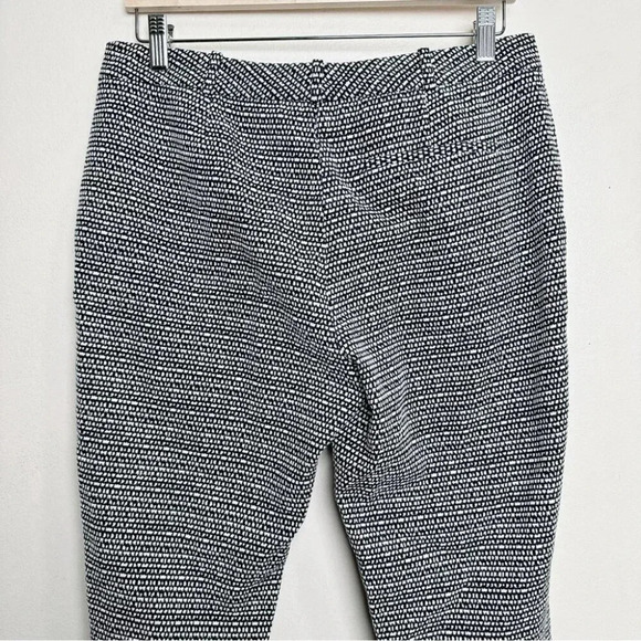HUGO  BOSS Womens Sz 6 Acrila Textured Abstract Pant Black White Cotton Blend - Picture 12 of 14